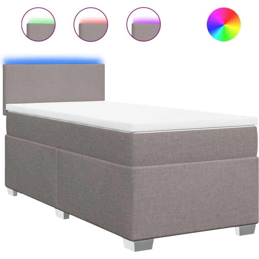 Thumbnail - VidaXL, Bett, Bo x springbett mit Matratze 120 x 200 cm Stoff (120 x 200 cm)