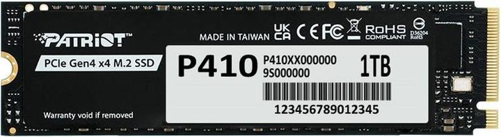 Produktbild Patriot SSD 1TB M.2 P410 PCIe 4.0 5000/4500 (1000 GB, M.2, M.2 2280)