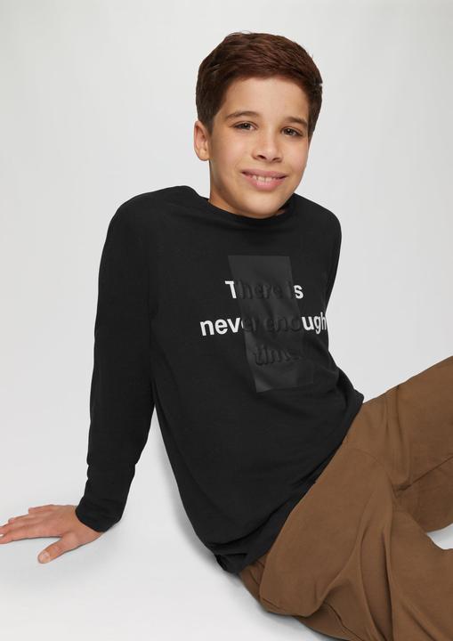 Produktbild S.Oliver T-Shirt Jersey-Longsleeve mit gummiertem 3D-Print (158, 164)