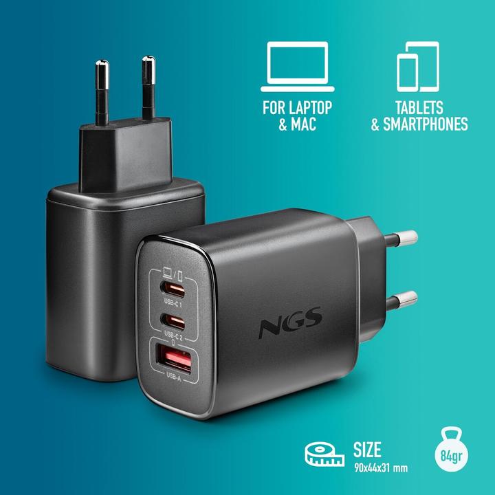 Productafbeelding NGS ERA 65W BLACK (65 W, 3 ports)