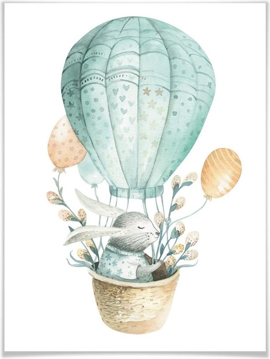 Immagine prodotto Trenddeko Kvilis - Coniglietto in un palloncino (80 x 100 cm)