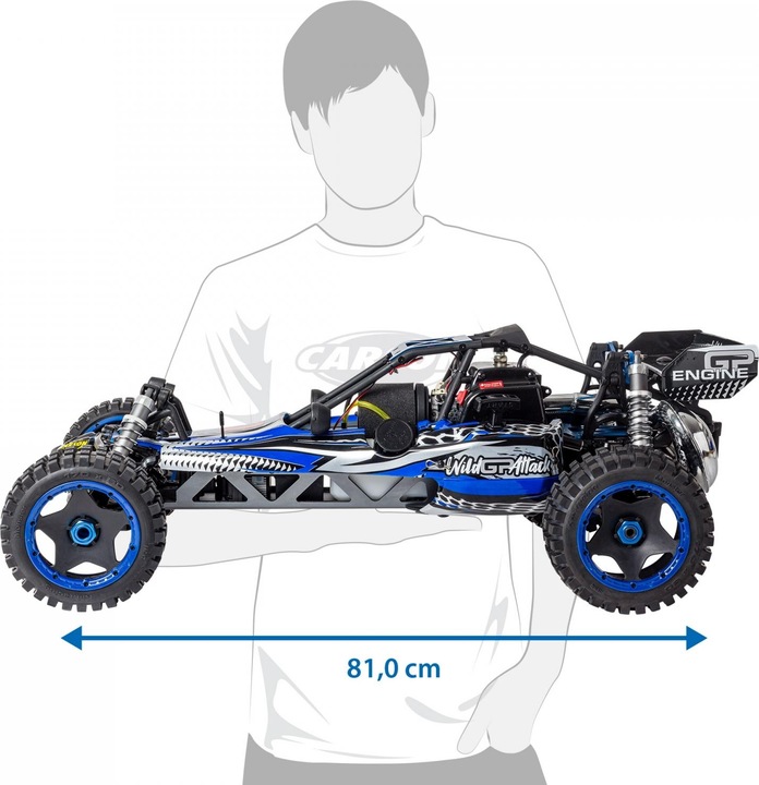 Actual product image Carson 1:5 Wild GP Attack 2.4G 100% RTR blue (RTR Ready-to-Run)