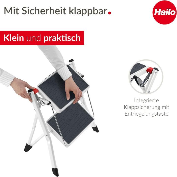 Image du produit Hailo MK60 StandardLine, escabeau en acier, 2 marches (Échelle deux plans)