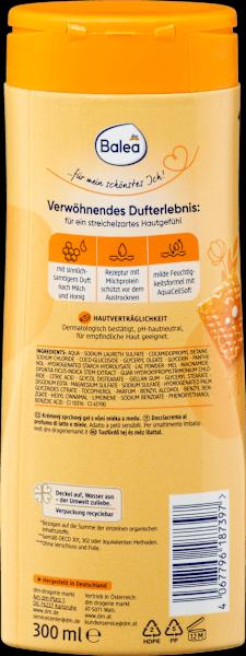 Actual product image dm Balea Cream Shower Milk Honey (300 ml)