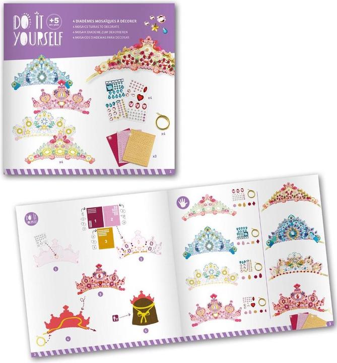 Productafbeelding Djeco DIY - Mozaïek tiara's voor prinsessen