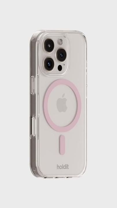 Actual product image Holdit MagSafe Case iPhone 16 Pro Pink/Transparent (Apple iPhone 16 Pro)