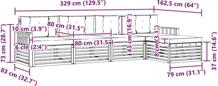 Produktbild vidaXL Outdoor-Sofa