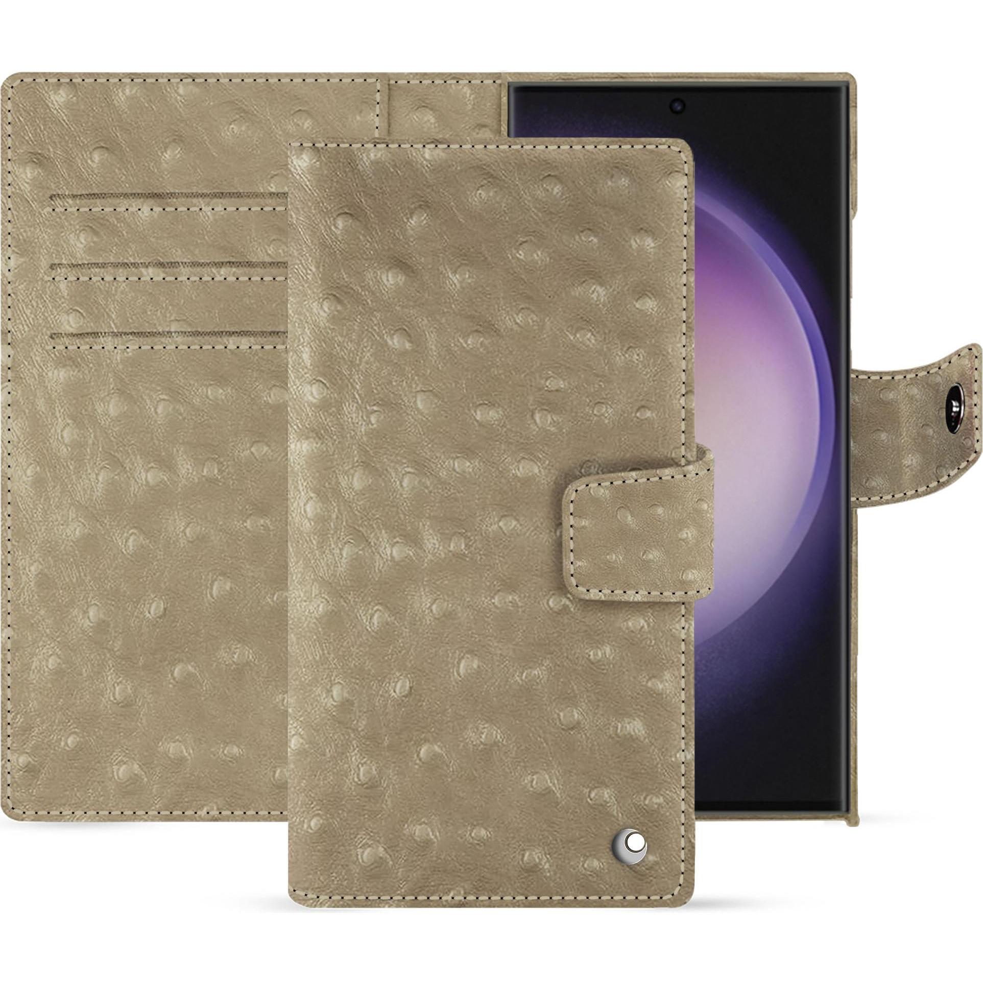 Noreve Lederschutzhülle (Samsung Galaxy S24 Ultra), Smartphone Hülle, Beige
