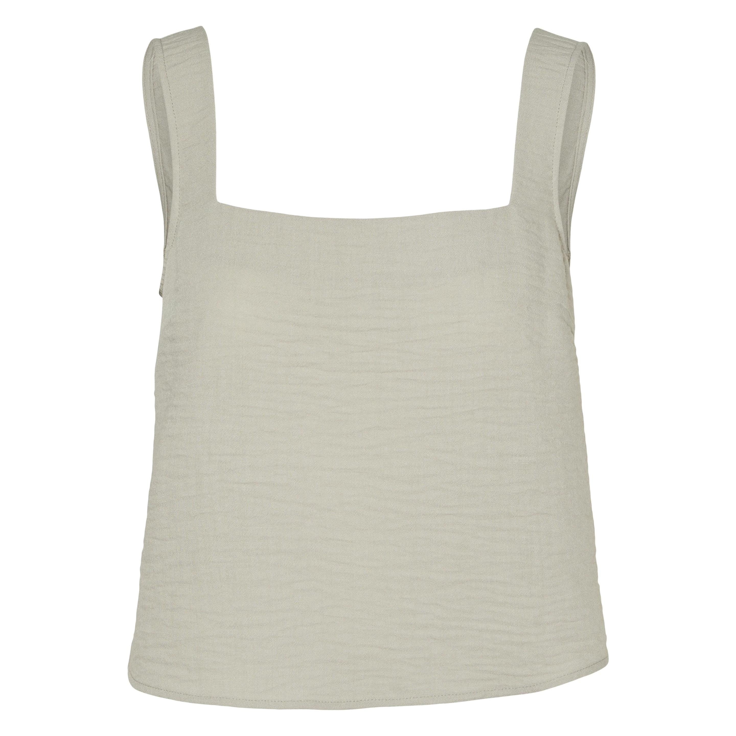 Vero Moda, Damen, Blusen, Vmkita Sl Square Neck Top Wvn Sb2 Ts Ga, Grau, (L)