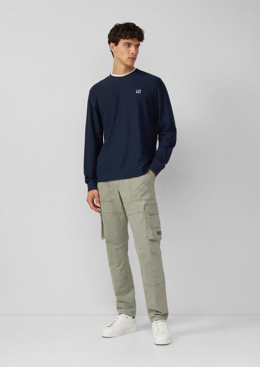 Produktbild s.Oliver Sweatshirt Leichtes Sweatshirt mit Rippstruktur und Logo (S)