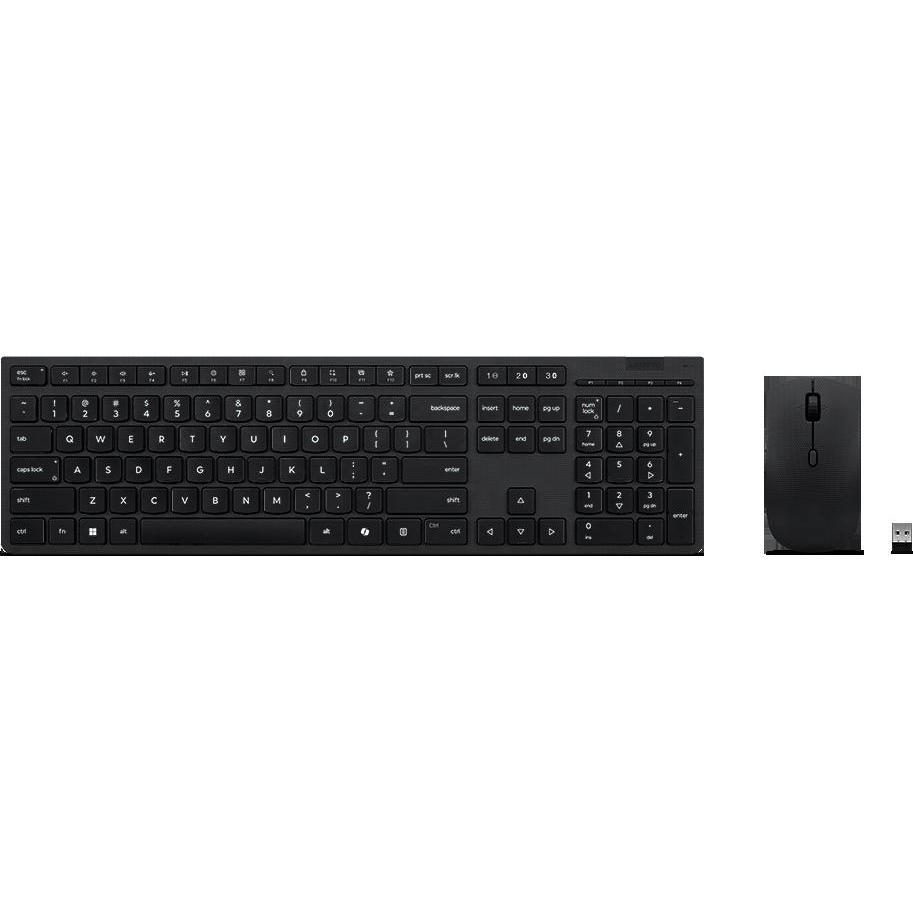 Lenovo Professional Wireless Rechargeable Combo Keyboard and Mouse-US Euro (USA, Kabellos), Tastatur