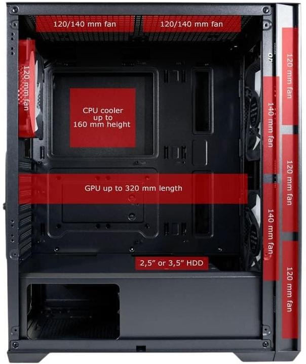 Image du produit LC-Power Bo?tier Micro-ATX 717B black USB3.2/Audio,sans alimentation (ATX, mATX, Mini-ITX)