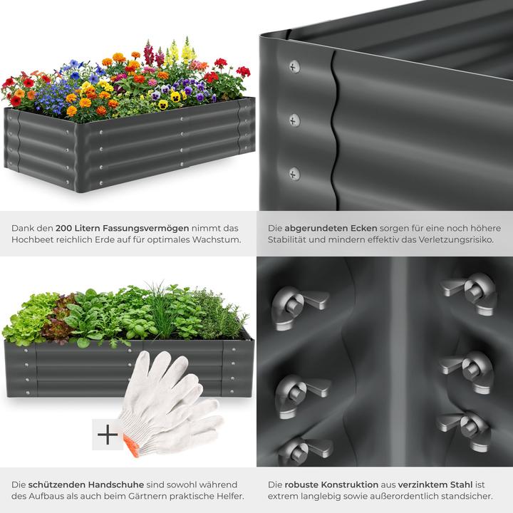 Actual product image tectake Salvia raised bed, galvanized, various sizes