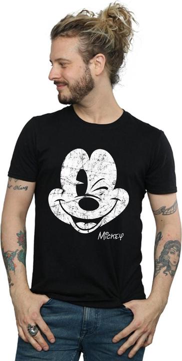 Immagine prodotto Disney Mickey Mouse Distressed Face Maglietta Uomo (S)