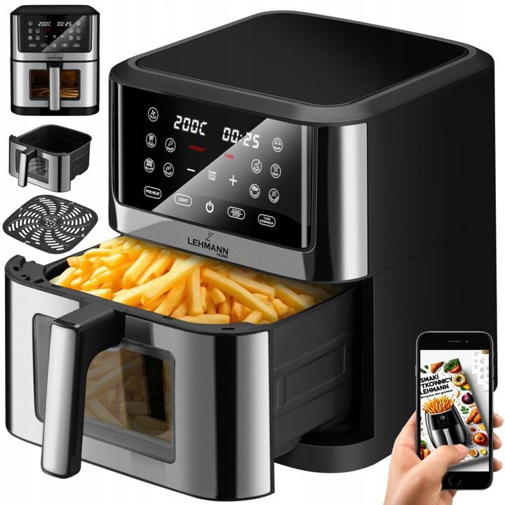 Produktbild Lehmann Heissluftfritteuse Air Fryer ‎LHODF-1435 mit Sichtfenster, 12 Programmen & Timer