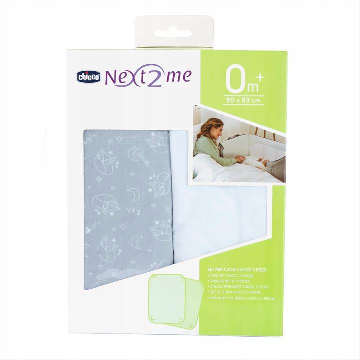 Immagine prodotto Chicco Set di lenzuola con angoli Next2Me (50 x 85 cm)