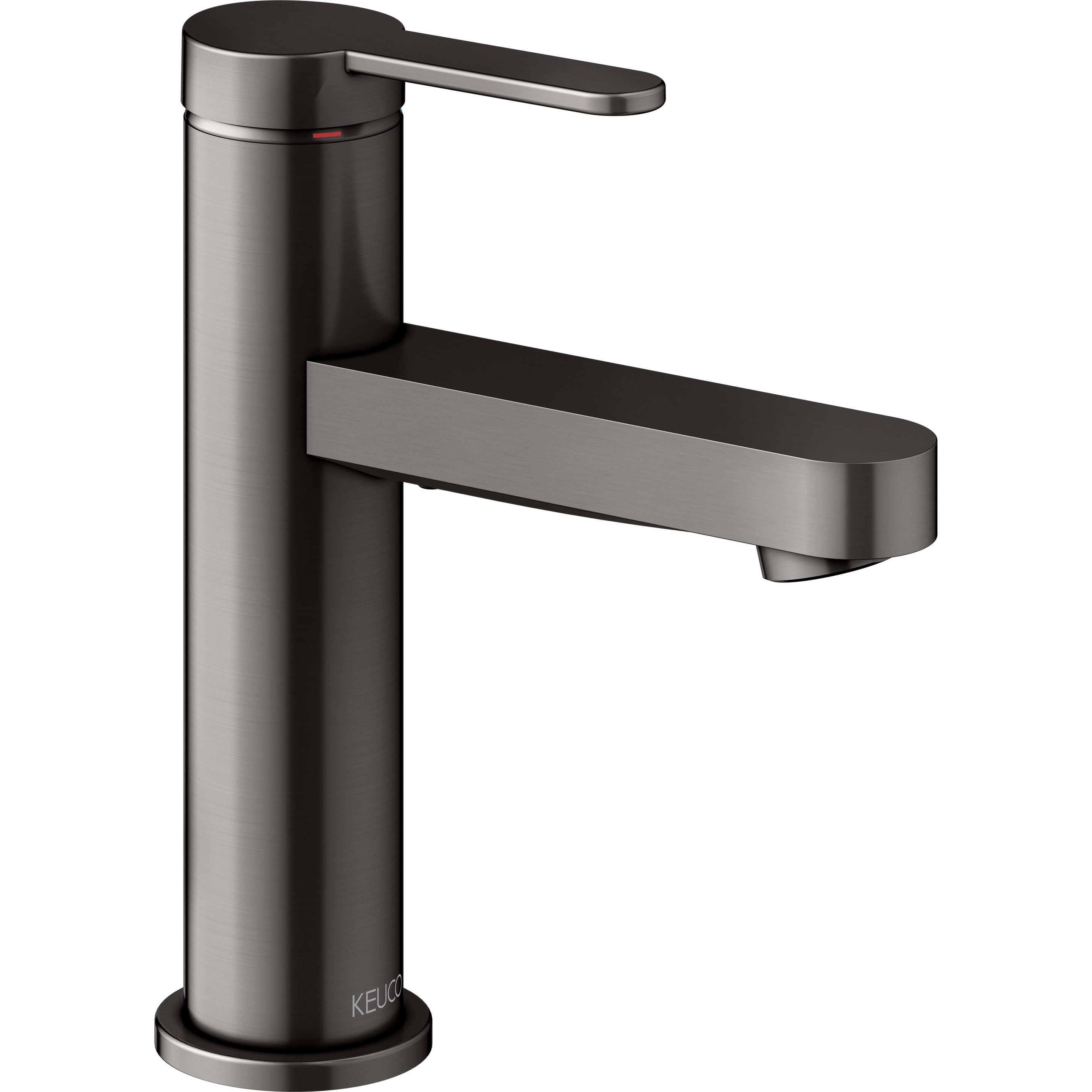 Keuco, Badarmatur, IXMO Flat Einhebel-Waschtischmischer 100, ohne Zugstangen-Ablaufgarnitur, Ausladung 109mm