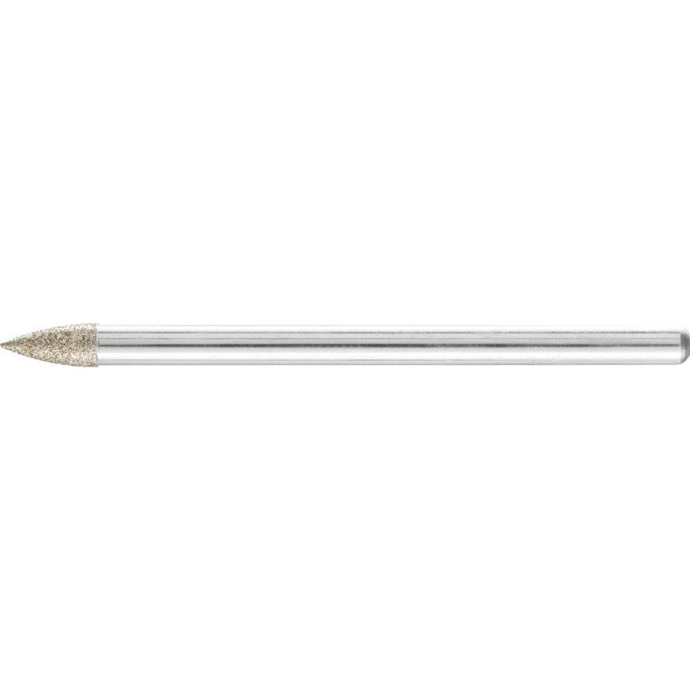 Pferd, Schleifmittel, Schleifstift Diamant Spitzbogen 3 x 7 mm Schaft Ø D126 zur Gravur und Schleifen kleiner Öffnungen ...
