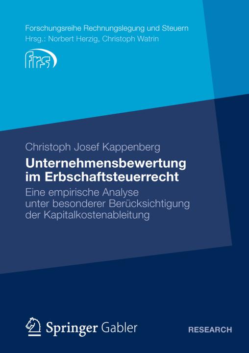 Actual product image Unternehmensbewertung im Erbschaftsteuerrecht (German, Christoph Josef Kappenberg, 2012)