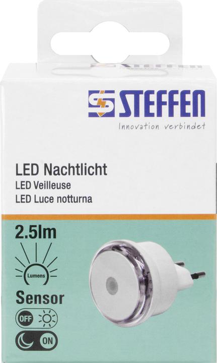 Actual product image Steffen Night light LED white, housing white, twilight sensor