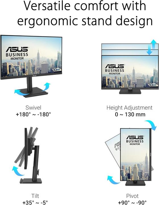 Actual product image ASUS Business VA24DQFS 60.5cm (16:9) FHD HDMI DP (1920 x 1080 pixels, 23.80")