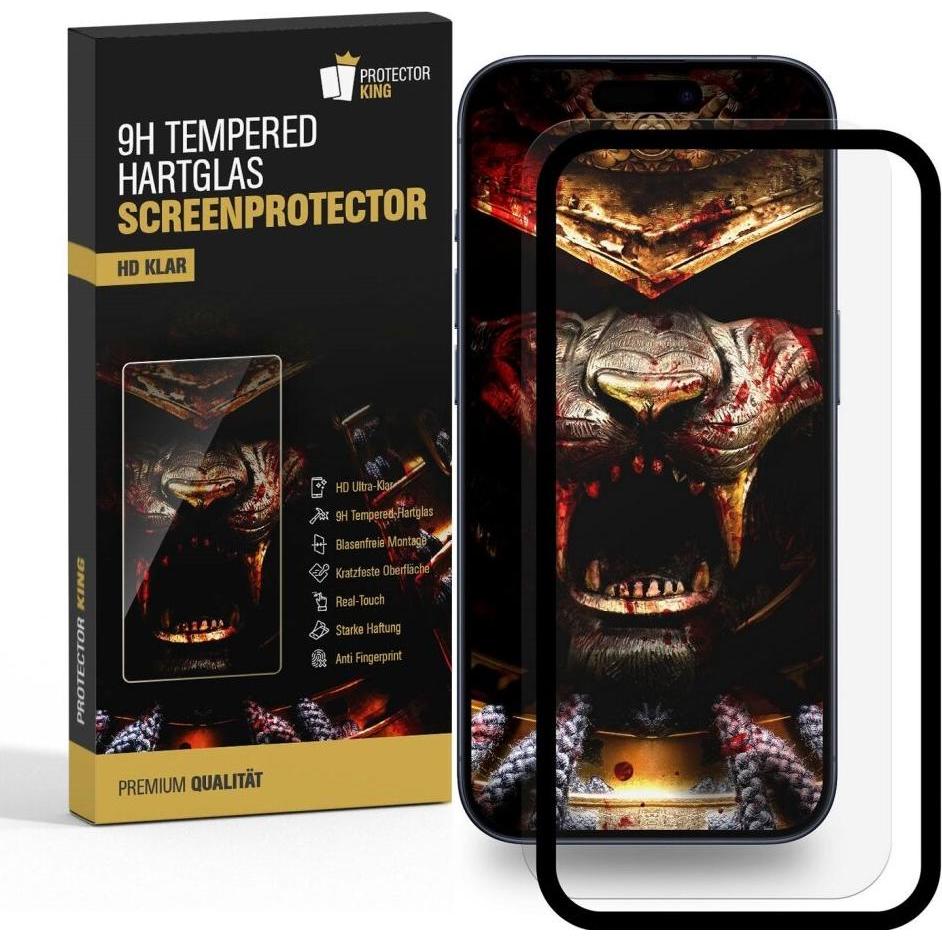 Protectorking 6x echtes Tempered 9H Panzerhartglas 3D KLAR (6 Stück, LG G4s, Apple iPhone 4), Smartphone Schutzfolie, Tr...
