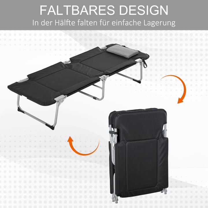 Actual product image Outsunny Camping bed with non-slip feet