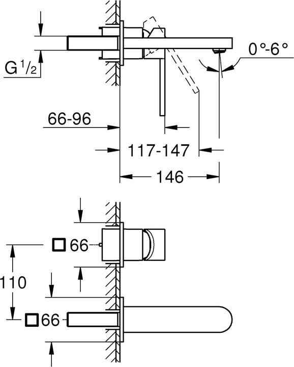 Produktbild Grohe Plus 2-Loch-Waschtischbatterie
