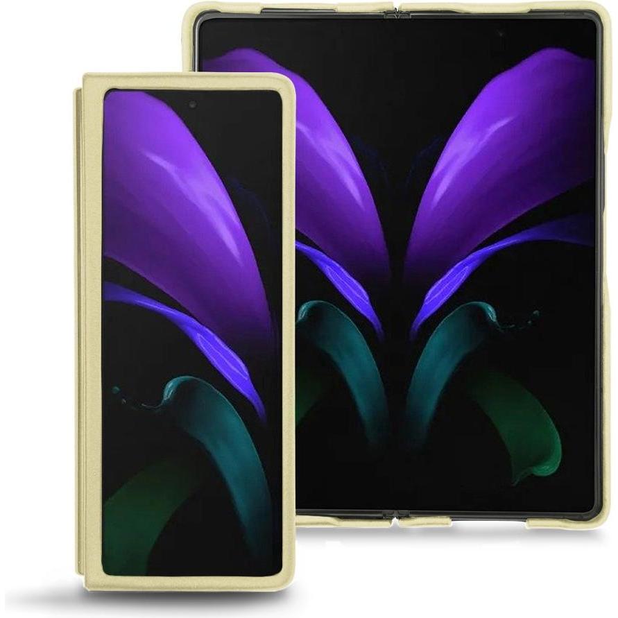 Noreve Lederschutzhülle (Samsung Galaxy Z Fold2), Smartphone Hülle, Beige