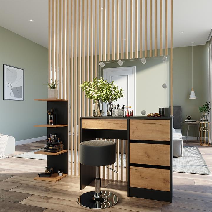 Immagine prodotto Vicco Mensola a muro Paolo, Antracite/oro power oak, 30 x 95 cm