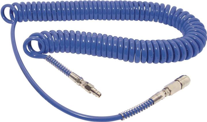 Elmag Set di tubi a spirale PU 10m con raccordo e gommino 8x12mm