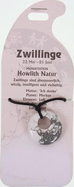 Actual product image Roost Necklace Gemini G251 Howlith natural (Howlite nature)