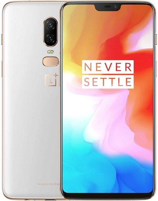 OnePlus 6 (128 GB, Silk White, 6.28", Dual SIM, 16 Mpx, 4G)