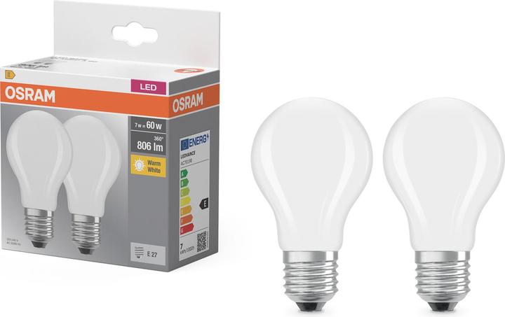 Image du produit Osram LED Base Classic (E27, 806 lm, 2x)