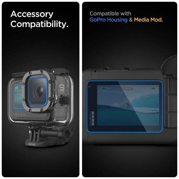 Actual product image Spigen GlasTR Slim + Film 2-Set - Zestaw szkieł i folii do GoPro Hero 12 / 11 / 10 / 9 (2 zestawy) (Hero 9, Hero 11, Hero 10, Hero 12)