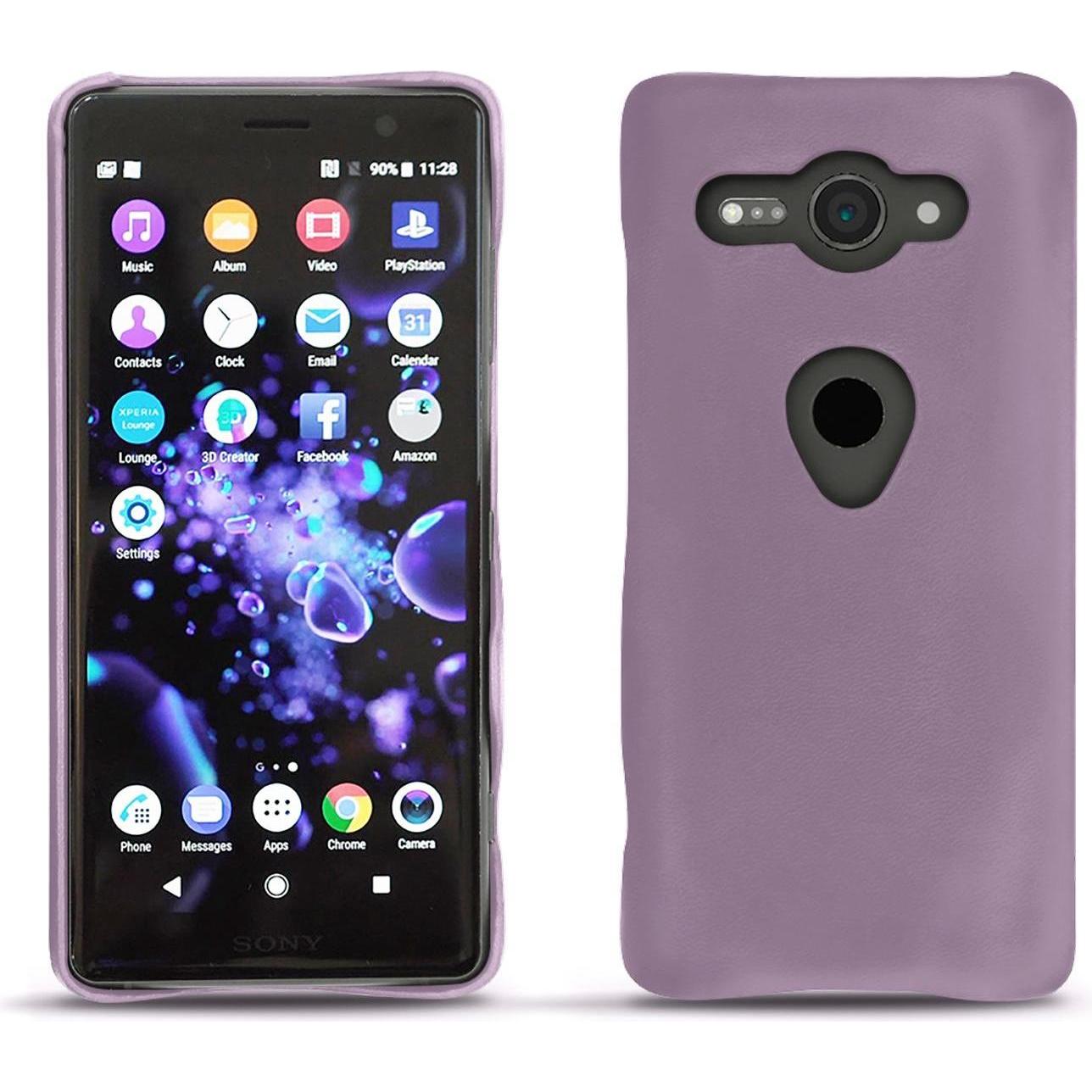 Noreve Lederschutzhülle (Sony Xperia XZ2 Compact), Smartphone Hülle, Violett