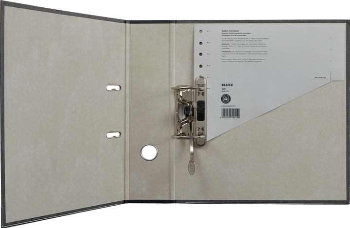 Actual product image Leitz Graduated dividers, DIN A4 extra wide, grey kraft cardboard 200 gsm, staggered arrangement