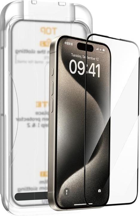 Actual product image Wiwu tempered glass for iPhone 16 6,1" Wi-SQ008 (1 pcs., Apple iPhone 16)