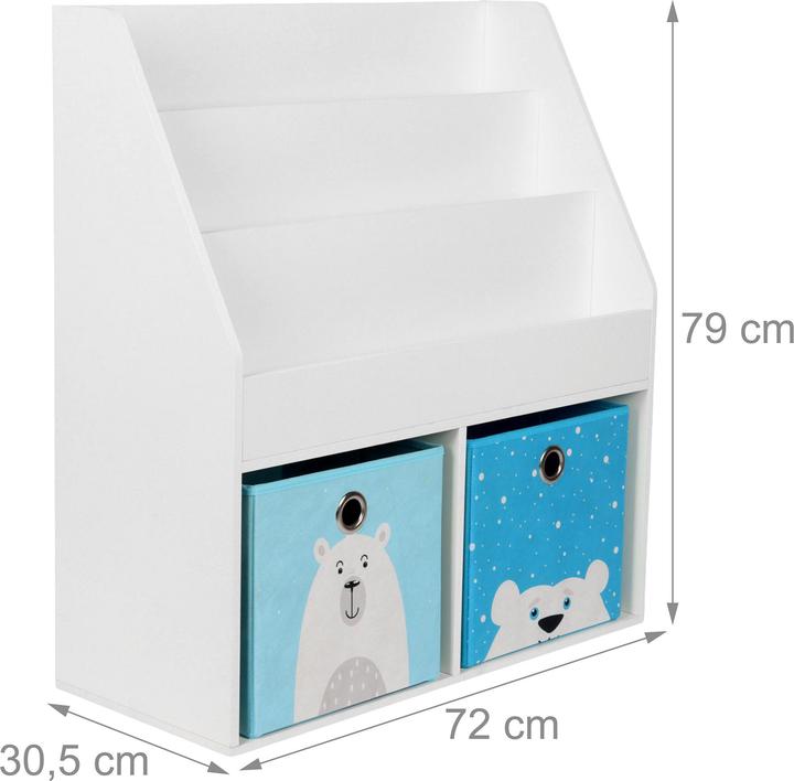 Immagine prodotto Relaxdays Scaffale per libri bambini (72 x 30.50 x 79 cm)