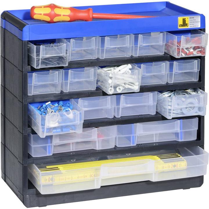 Produktbild eurokraft pro Kleinteilemagazin VARIOPLUS PRO, HxBxT 285x300x135, 17 Schubladen, 18 Trennstege (13.50 cm, 28.50 cm)