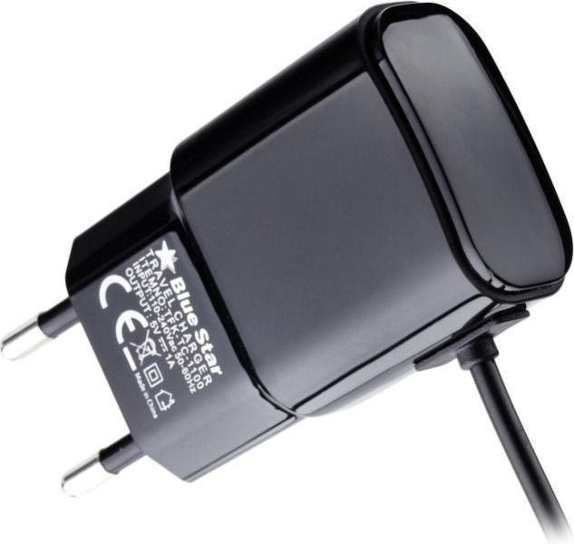Actual product image Cable Blue Star BLUE STAR travel charger 2A 10W with cable Micro USB TFK-TC-1100B black (10 W)