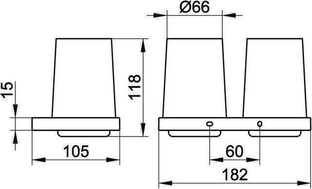 Produktbild Keuco Doppelglashalter Edition 11 Echtkristall/chrom 11151