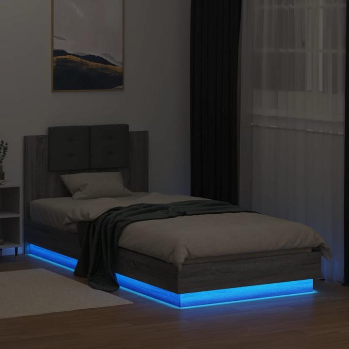 Immagine prodotto vidaXL Struttura letto con testiera e luci LED (90 x 200 cm)