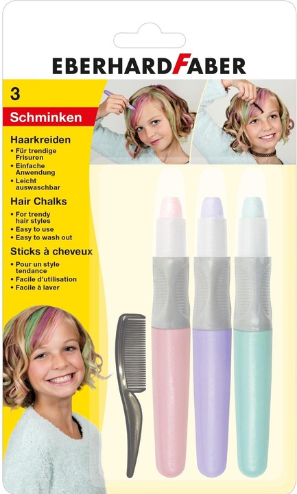 Actual product image EberhardFaber Hair Chalk Set Pastel