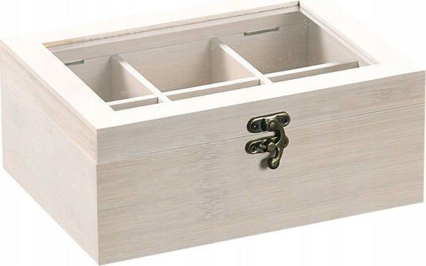 Productafbeelding Kesper Theedoos 6 vakken 21,7x16 wit