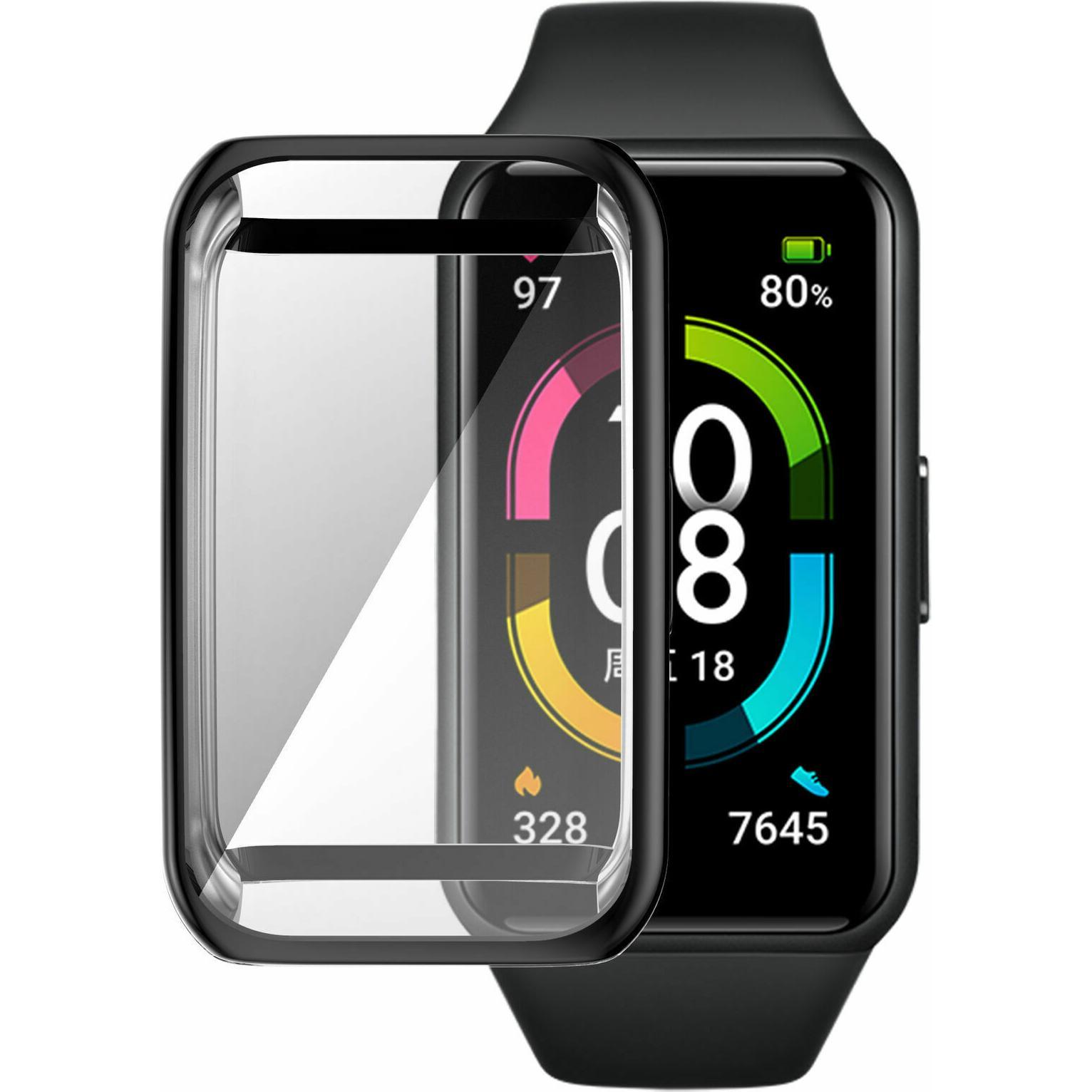 Thumbnail - Strap-it Schutzhülle (Silikon, Huawei Band 6), Uhrenarmband, Schwarz