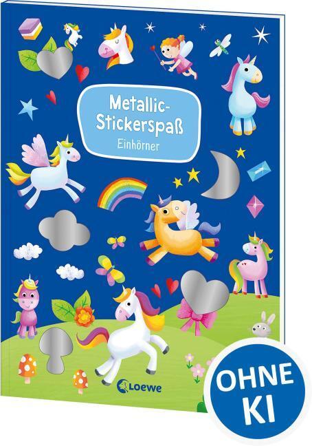Actual product image Loewe Metallic-Stickerspass - Einhörner