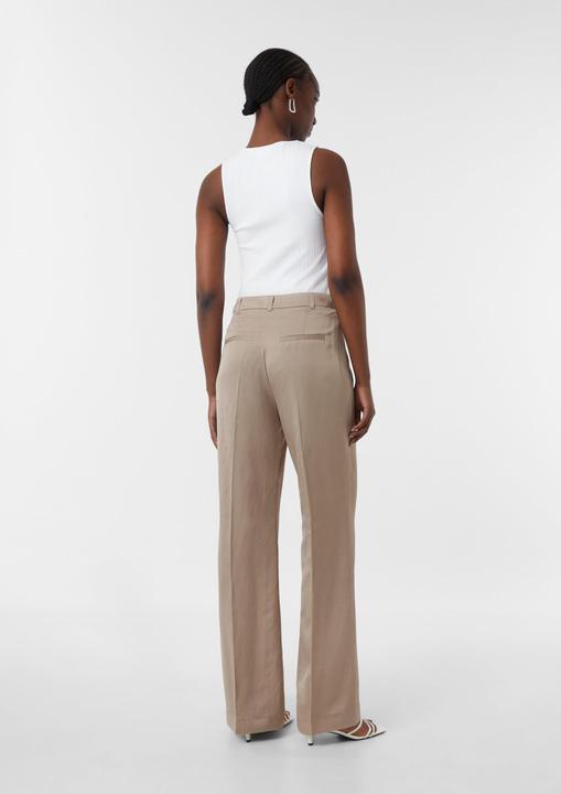 Actual product image Comma Hose Schimmernde Marlenehose aus Leinenmix mit Formbund (44)