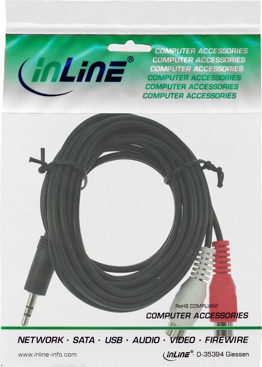 Image du produit InLine Câble Cinch/jack (0.20 m, Câble AUX, Câbles Cinch)