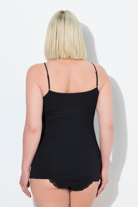 Produktbild Ulla Popken Top, Slim Fit, Ajourjersey, Spaghettiträger (58)